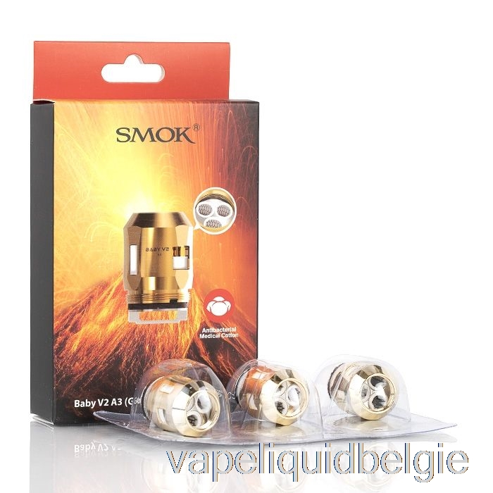 Vape Smaken Smok Tfv8 Baby V2 Vervangende Spoelen 0.15ohm Baby V2 A3 Drievoudige Spoelen (goud)